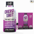 Grape Extra Strength Energy Shot 48 pk – 260mg Natural Caffeine B12 B6 – Energy & Focus Support – 2 Servings Sugar Free Zero Calorie Green Tea B-Vitamins Electrolytes Vegan – 1.93 fl oz