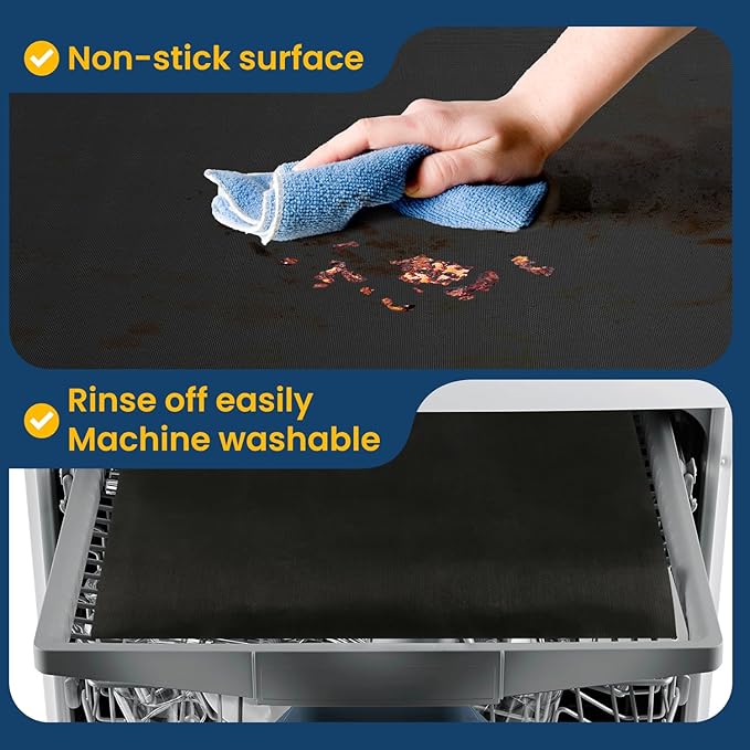 Oven Liners for Bottom of Oven - Large Heavy Duty Oven Protector Mat, Non-Stick Oven Electric Gas Liner Floor Protector Liner, Reusable Heat Resistant Stovetop Air Fryer Grill Baking Mat