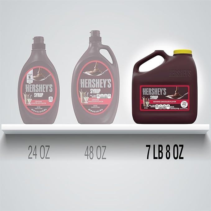 HERSHEY'S Chocolate Flavored Syrup Bulk Jug, 7.5lbs