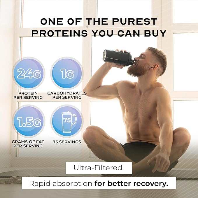 Muscle Feast 100% Grass Fed Whey Protein Powder, All Natural Hormone Free Paure Raised Whey Protein Powder for Women & Men- Whey Concentrate, Isolate & Hydrolyzed Protein Powder Blend- Unflavored, 5lb