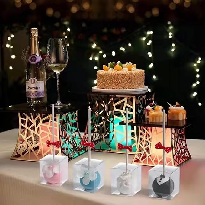 RomanticBaking 50 Pack 1 3/4" x1 3/4"x2"Clear Cake Pop Boxes Packaging with Holes Chocolate Truffle Boxes Treat Boxes Small Gift Boxes Party Favor wedding Birthday boxes