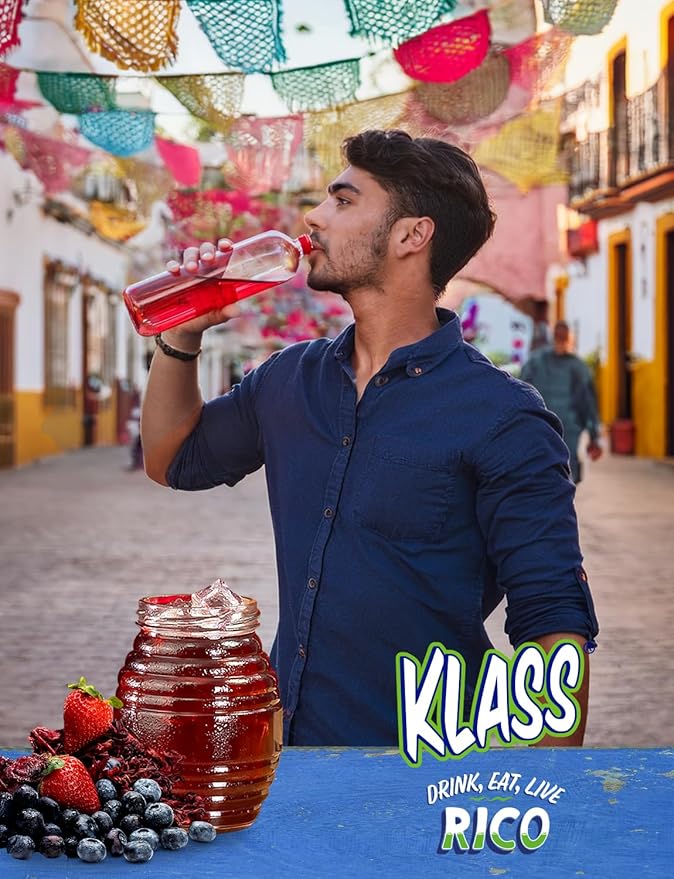 Klass Aguas Frescas | Drink Mix Variety Pack | Cucumber Limeade, Strawberry Watermelon, Hibiscus Berries & Pineapple Tangerine | Sugar Free On-The-Go Packets (40 Count Powder Stick Packs)