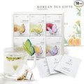 KKOKDAM Korean Tea Gift Set – 6 Flavor Butterfly Tea Bag Sampler – Elegant Box for Tea Lovers - Perfect as Unique Gifts