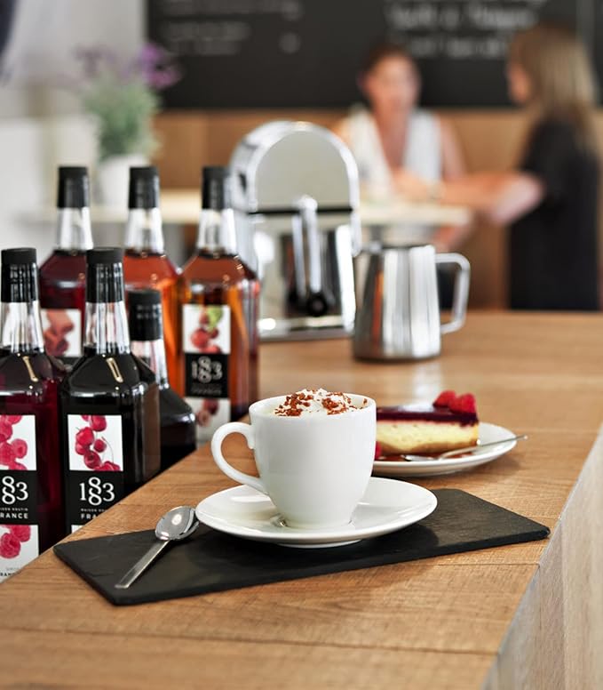 1883 Yuzu Lemon Syrup for Drinks, Made in France, 1 Liter Glass Bottle