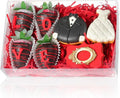 RomanticBaking 10PCS 8x5x2 Inch Full Clear Chocolate Covered Strawberries Boxes Perfect for Displaying Treats,Oreos, Cookies,Macaron, Cakesickle, Donut, Mini Bakery, Brownie, Dessert