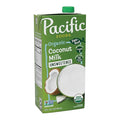 Pacific Foods Organic Unsweetened Coconut Milk, Plant Based Milk, 32 oz Carton