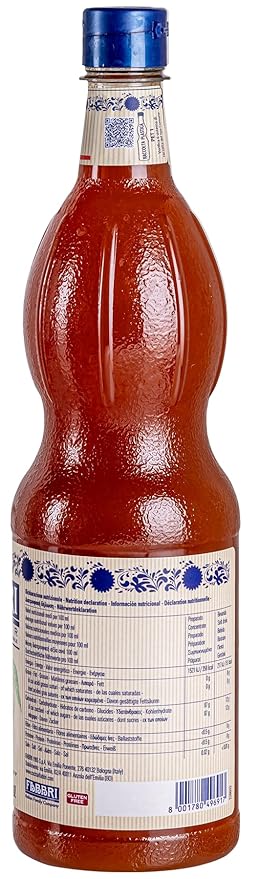 Fabbri Premium Flavoring Syrup, Peach, New Enhanced Flavor, All Natural, Made in Italy, 33.8 Ounce (1 Liter)