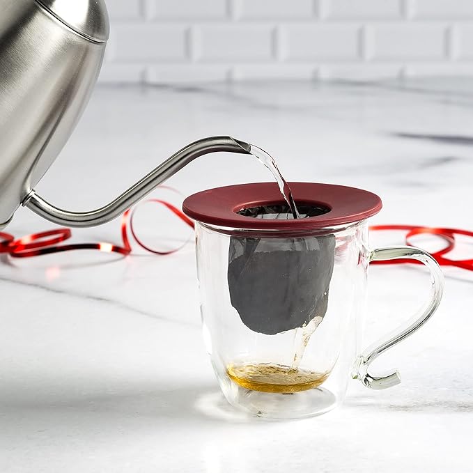 Primula Brew Buddy Portable Pour Over, Reusable Fine Mesh Filter, Dishwasher Safe, Single Serve Coffee or Tea at Any Strength, Ideal for Travel or Camping, Red, 2-Pack (Pack of 6)