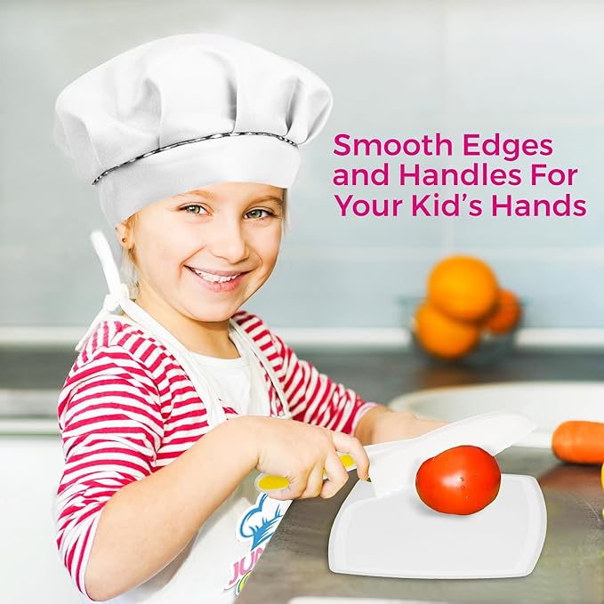 KEFF 30 Pcs Kids Kitchen Set for Cooking & Baking - Real Utensils with Kid Safe Cutting Board and Knife Set for Junior Chef. Montessori Kitchen Tools for Toddlers BPA-Free
