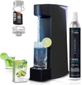 Carbon8 Sparkling Water Maker Machine, Home Soda Stream Machine, Screw-In CO2 Carbonator, Countertop Water Mineralizer, Seltzer Soda Maker Dispenser, CO2 Cylinder Included, Black