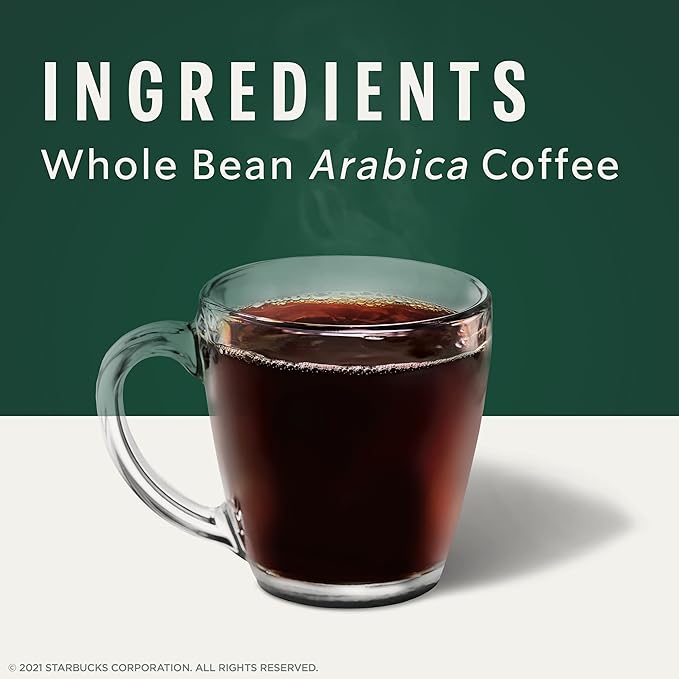 Starbucks Whole Bean Coffee, Medium Roast Coffee, Pike Place Roast, 100% Arabica, 1 bag (18 oz)