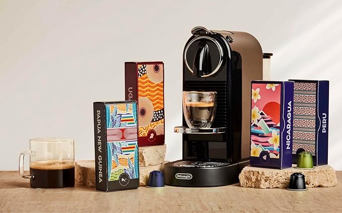 Atlas Coffee Club Espresso Pods Compatible with Nespresso Original– Medium Roast Variety Pack (80 Count)– Aluminum Capsules from Kenya, El Salvador, India & Uganda– Intensity 7–9