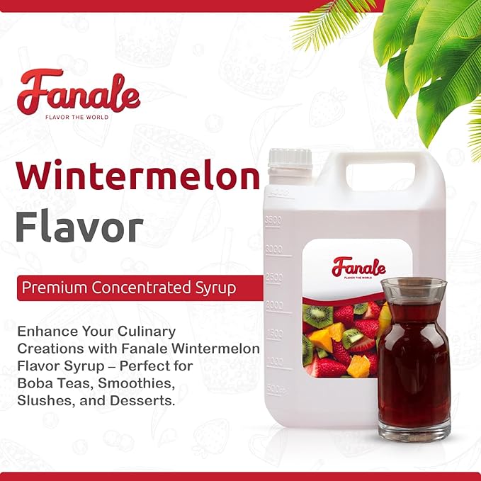 Fanale Premium Flavoring Concentrated Syrup for Bubble Tea 11 lb | Winter Melon Flavor Syrup | for Boba Tea, Smoothies, Slushes, Desserts | 11lb | SRP250