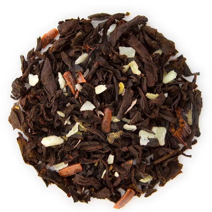 Teabloom Organic Black Tea, Vanilla Orchid Garden Loose Leaf Tea, USDA Certified Organic and Kosher Certified, 2.80 Ounce Canister Makes 35-50 Cups