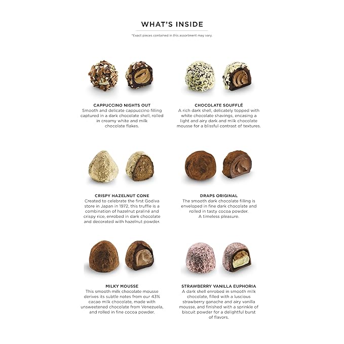 Godiva Red Bow Signature Truffle Gift Box, Belgian Dark and Milk Chocolates with Ganache Centers, Gourmet Holiday Gift, Non-GMO & Kosher, 15 Pc