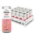 WellWithAll Peach Energy Drink – Caffeine from Tea – With Vitamin C – Lightly Sparkling Beverage – Fruit & Veggie Juice Blend – 12 Oz (Pack of 12)