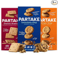 Gluten Free Partake Crunchy Cookies Variety Pack (Chocolate Chip, Ginger Snap, Classic Graham Cracker) - Vegan - Free From the Top 9 Allergens Including Dairy, Wheat, Soy, Eggs, & Peanuts - Non GMO - Safe School & Office Snack (3 Pack, 5.5oz Boxes)