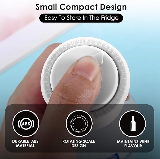 GOCHA | 2 PCS Vacuum Soda Bottle Stopper | Silicone Fizz Keeper | Carbonation Preserver for Soft Drinks & Beverages | Universal Leak-Proof Bottle Cap | (White)