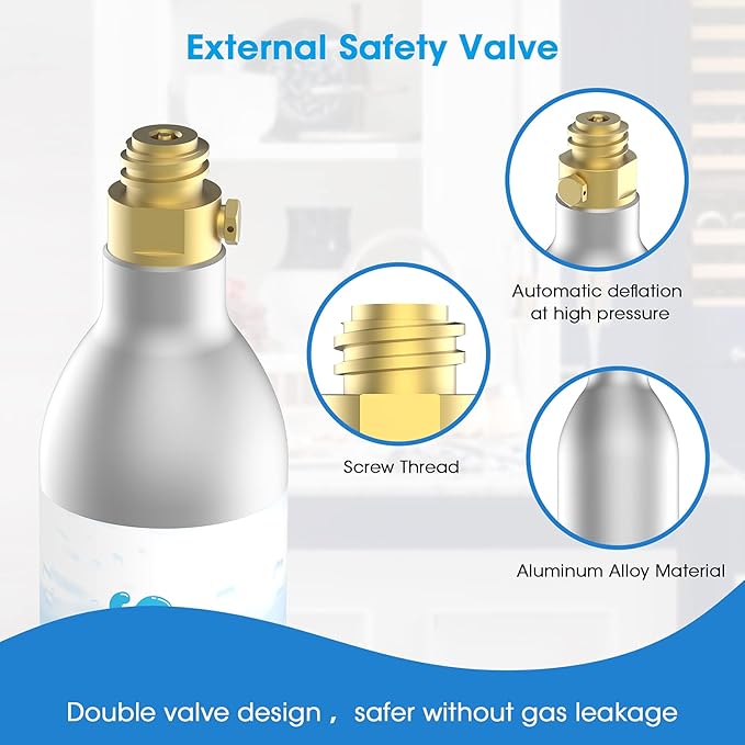 SODAOO LOGY 60L Co2 Carbonator Compatible with Sodastream Appliances [NOT for Art & Terra],14.5oz, Set of 3