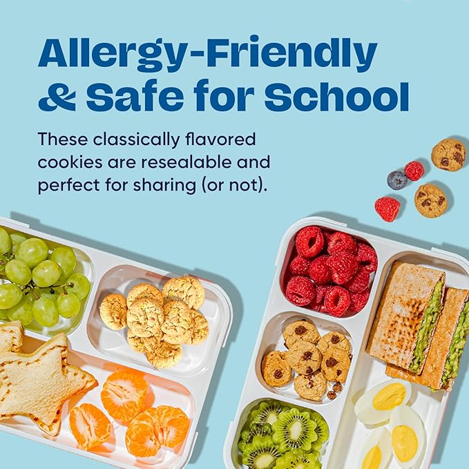 Gluten Free Partake Crunchy Chocolate Chip & Vanilla Sprinkle Cookies Variety Pack - Vegan - Free From the Top 9 Allergens Including Dairy, Wheat, Soy, Eggs, & Peanuts - Non GMO - Safe School & Office Snack (4 Pack, 3oz Resealable Bags)