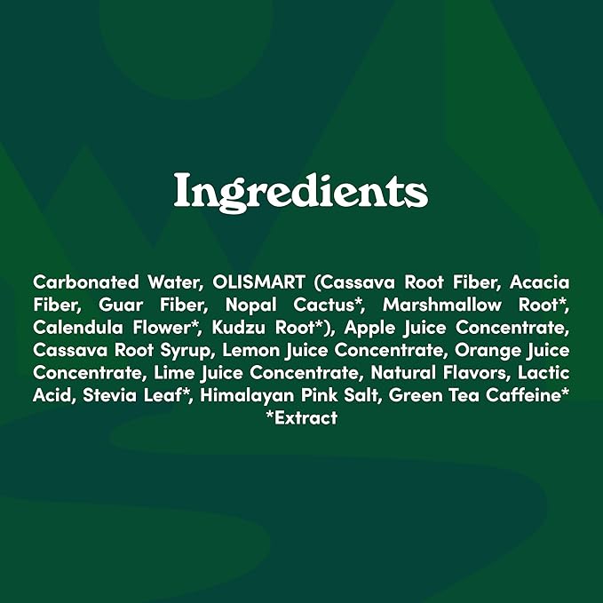 OLIPOP Prebiotic Soda Pop, Ridge Rush, Pantry Pack Packed with Prebiotics, Fiber, and Botanicals, Gluten Free, Vegan, GMO Free, 12oz (12-Cans)