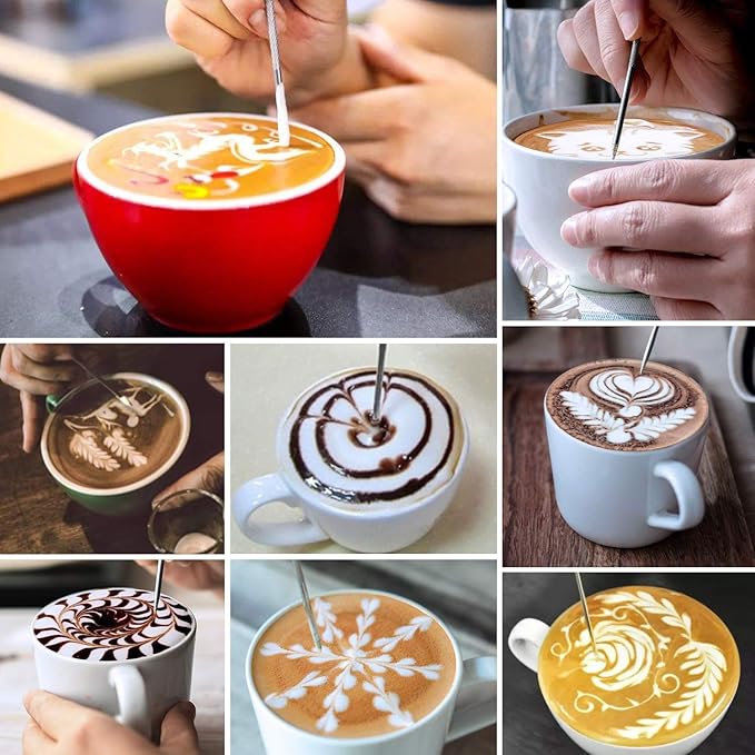 SIKEMAY Milk Frothing Pitcher Cup, 12oz/350ML Milk Frother Cup Stainless Steel Steaming Pitcher Milk Jug Coffee Latte with Art Pen Cappuccino Espresso Machine Accessories Barista Steam Pitchers Tools