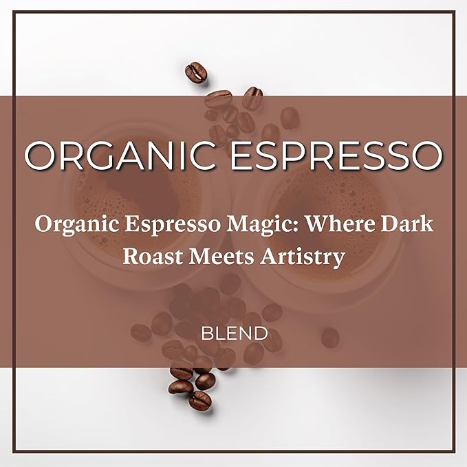 San Diego Coffee Organic Espresso, Dark Roast, Whole Bean Coffee, 16-Ounce Bag Café en grano tostado