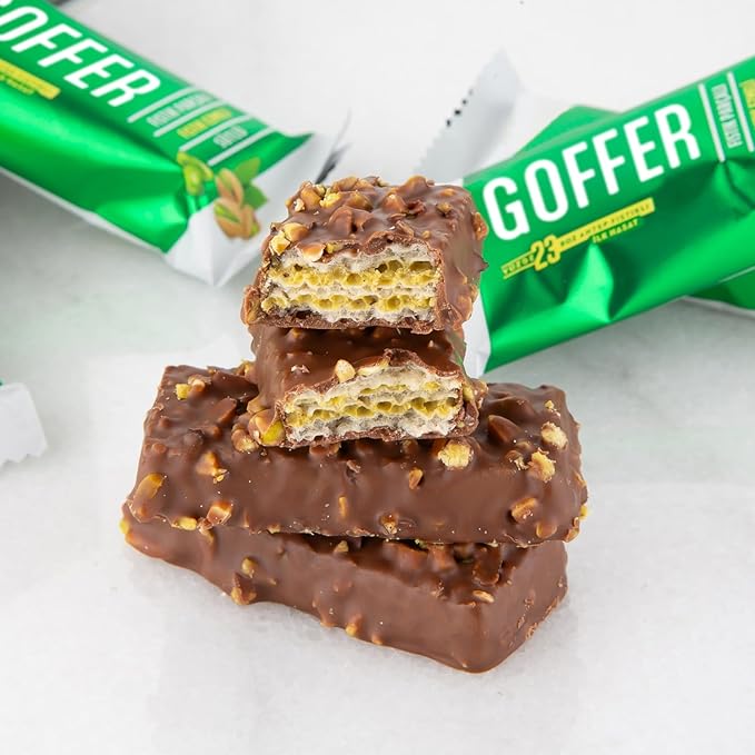 CARIANS One Bite Size Dubai Chocolate Wafers, 10 Pcs. Individually Wrapped Dubai Chocolate Wafers with Pistachio, Great for Gift Giving, Anniversary, Thanksgiving, Christmas