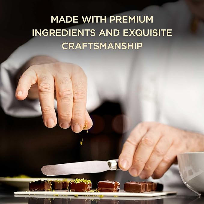 Godiva Holiday Masterpiece Gift Tin, Assorted Milk & Dark Chocolates with Ganache and Caramel, Gourmet Christmas Gift, Kosher & Halal, 50 Pc