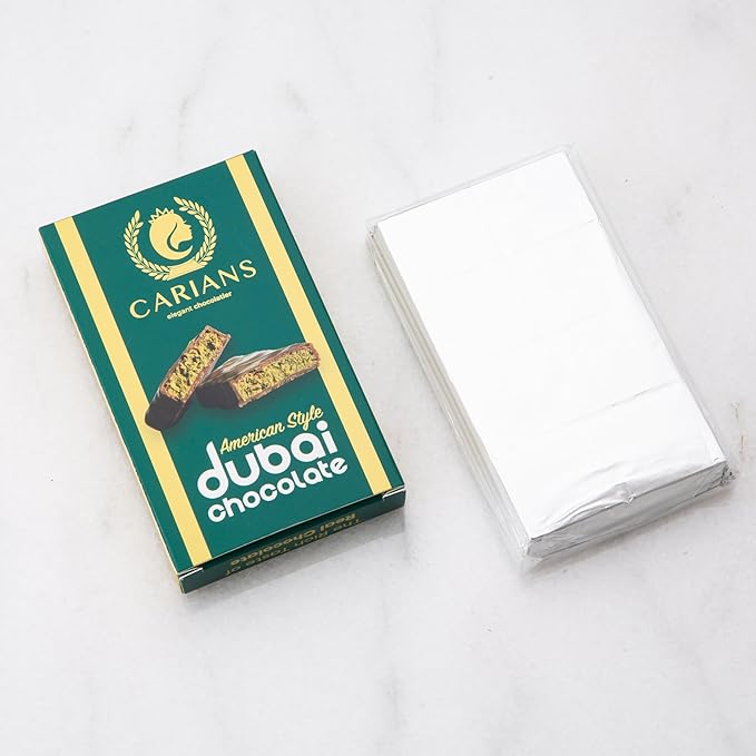 CARIANS Dubai Chocolate with Pistachio and Kunafa, Luxury Assorted Individually Wrapped Chocolate Bar with Pistachio, Great for Gift Giving, Anniversary, Thanksgiving, Christmas