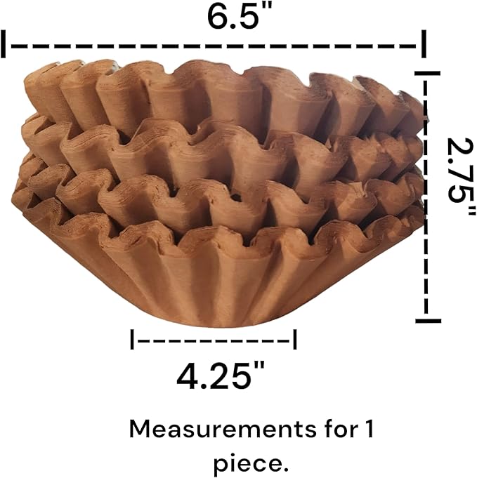 Natural, Unbleached, Coffee Filters Biodegradable and Compostable, Brown for Commercial and Home Coffee, for Large Basket 8-12 Cup - XL Size (200)