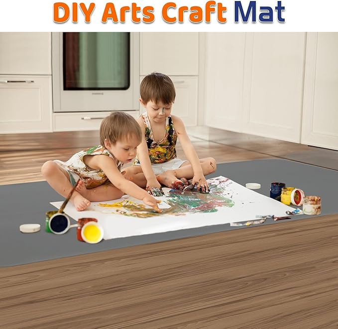 Warome Silicone Mat,78.7”x 23.6” Heat Resistant Mats for Countertop,Extra Large Countertop Protector Mat, Multi-Functional Cuttable Kitchen Counter Mat, Silicone Mats for Kitchen Counter/Crafts- Grey