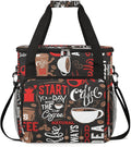 coffee beans cup red Coffee Maker Carring Bag Travel Carrying Storage Tote Bag Compatible with Keurig K-Mini or K-Mini Plus Portable Single Serve Coffee Brewer Case with Pockets for K-cup Pods