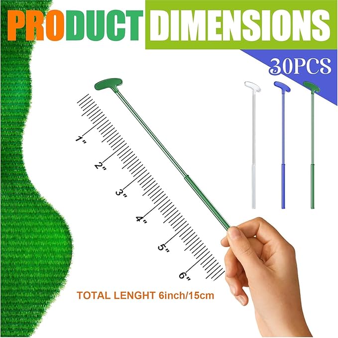 30 Pcs Golf Putter Swizzle Stir Sticks Coffee and Cocktail Stirrers 7.48 Inch Drink Plastic Golf Club Cocktail Swizzle Sticks Party Decorations Favors Reusable for Garnish or Mixers