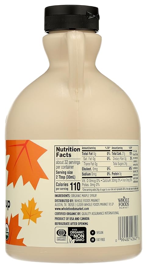 365 by Whole Foods Market, Organic Grade A Dark Maple Syrup, 32 Fl Oz