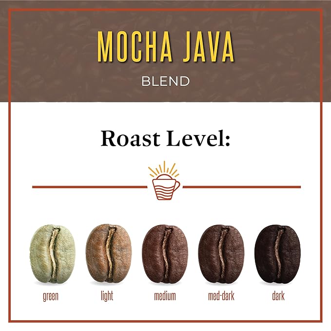 San Diego Coffee Mocha Java, Medium Roast, Whole Bean Coffee, 16-Ounce Bags (Pack of 2) Café en grano tostado