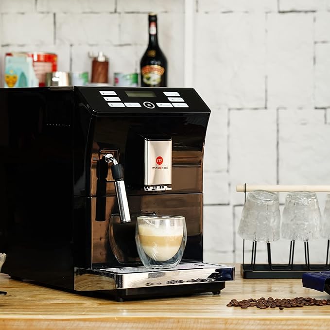 Mcilpoog WS-201 Super Fully Automatic Espresso Coffee Machine With Bean And Flour Dual-use With Manual Steam Wand And Touch Screen