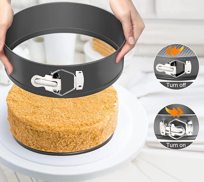 Webake Springform Pan 12 Inch, Nonstick Cheesecake Pan with Removable Bottom Large Cake Tin Baking Mold for Christmas Birthday Baby Shower