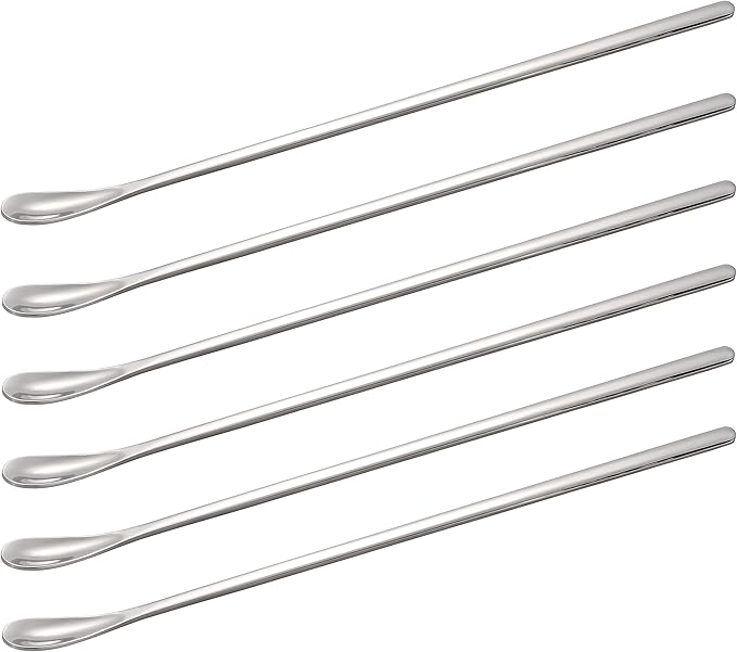 Stainless Steel Coffee Stirrers Spoons 6 Pieces Ice Tea Long Spoons Drink Stir Sticks Spoon for Bar Coffee Cocktail…