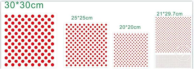 4PCS Dots Stencil 4 Sizes Polka Dot Stencils Painting Template Reusable Plastic Starburst Stencils for Painting on Wood Wall Decor