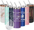 Personalize 20oz Skinny Tumbler: Engraved, Stainless Steel, Insulated, Leak-Proof Lid & Straw, Hot/Cold for Hours, Ideal for Coffee, Water, Wine, Gift for Birthdays, Weddings, Cruise Ships, 25 designs