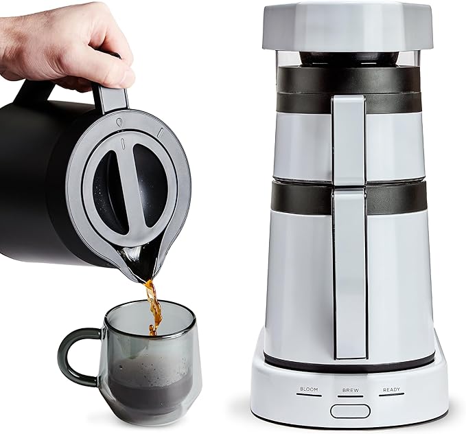 Ratio Six Series 2 Coffee Machine - Automatic Drip Coffee Maker - 1.25L/40oz - Brews 2-8 Cups - White