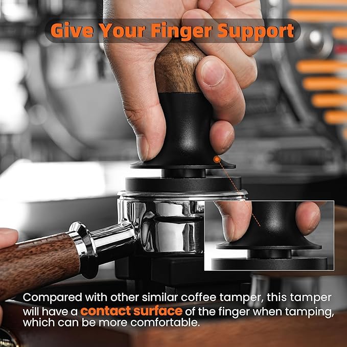 MHW-3BOMBER 58mm Espresso Tamper - 3 Spring Loaded Coffee Tamper with Sound Feedback - Barista Tamper Tool Espresso with 15lb / 30lbs Replacement Springs - Fits 58mm Standard Baskets T7068F-OS
