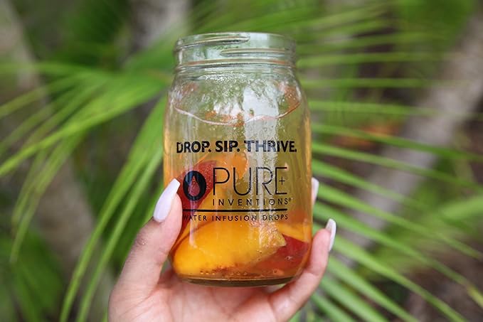 Pure Inventions - Green Tea Peach Water Infusion Drops - Antioxidants & Electrolytes - Health & Wellness Drink - Immunity Support - Sugar Free, Zero Calorie, No Artificial Sweeteners - 30 Servings