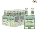 Fever-Tree Light Cucumber Tonic Water Glass Bottles, No Artificial Sweeteners, Flavorings & Preservatives, 6.8 Fl Oz (Pack of 24)