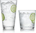 Libbey Preston Tumbler and Rocks Glasses Set, All Purpose Everyday Drinking Glasses Set of 16, Dishwasher Safe Kitchen Glassware Set
