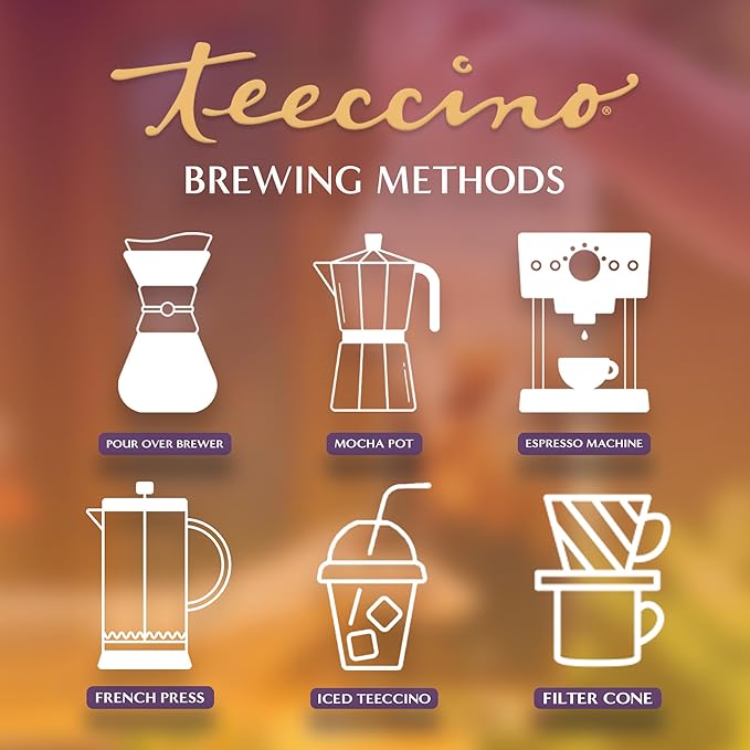 Teeccino Chicory Coffee Alternative - Hazelnut - 11 Ounce - Ground Herbal Coffee That’s Prebiotic, Caffeine Free & Acid Free, Medium Roast