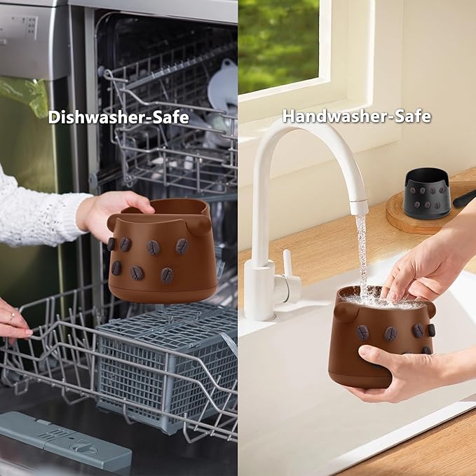 Espresso Knock Box with Barista Towels, Removable Shock-absorbent Knock Bar & Non-Slip Base - Knock Box Espresso, Knock Box for Coffee Grounds, Espresso Machine Accessories, Brown, JDHAVMOS