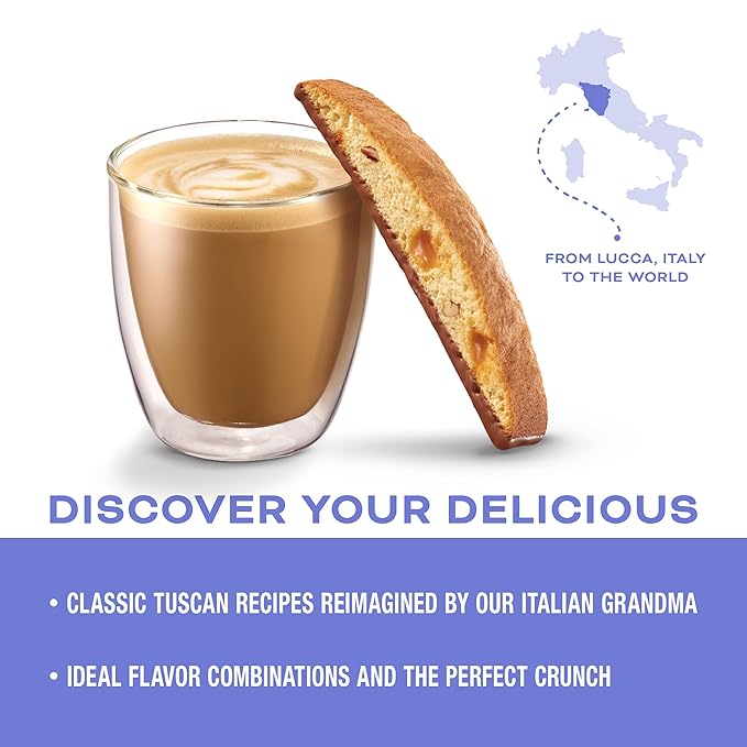 Nonni's Turtle Pecan Biscotti Italian Cookies - 3 Boxes Caramel Pecan Cookies Dipped in Milk Chocolate - Butter Pecan Biscotti Individually Wrapped Cookies - All Natural Ingredients - Kosher - 6.88 oz