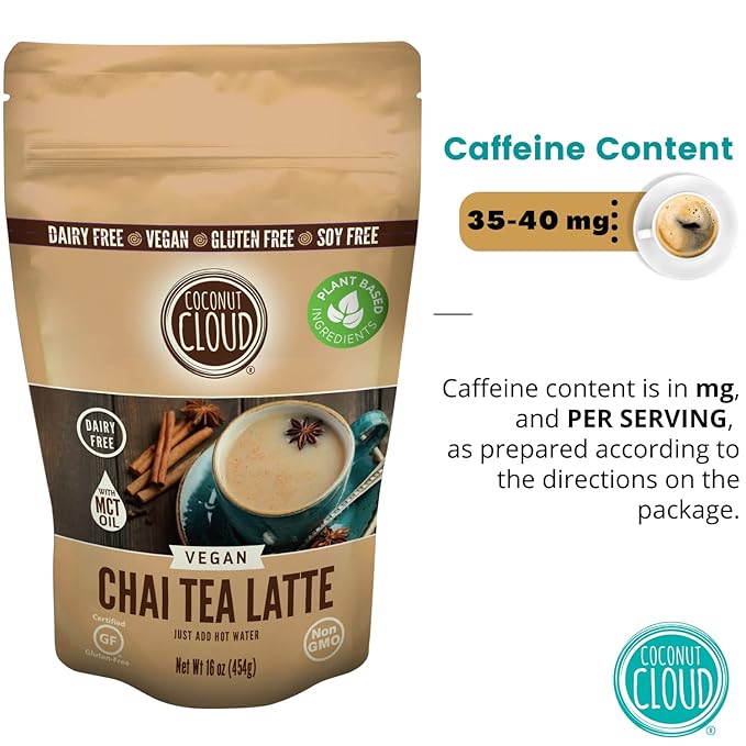 Coconut Cloud: Vegan Spiced Chai Tea Latte | Creamy, Delicious & Easy Dairy Free Alternative. Made in Colorado (Lightly Sweetened, Gluten Free, Soy Free), 7 oz